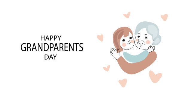 祝爷爷奶奶节快乐。矢量涂鸦横幅卡片插图。图片下载