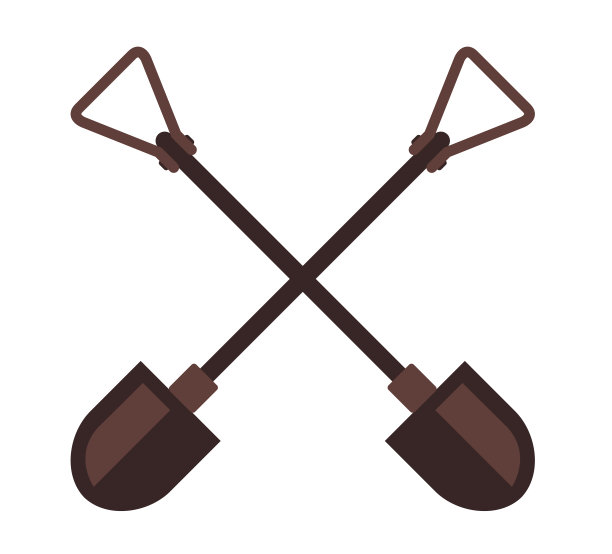 铲子孤立在白色背景上。矢量平面图形设计插图图片下载