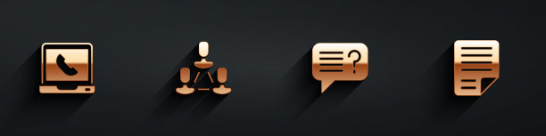 设置电话24小时支持，员工层次结构，未知搜索和文件文档图标长阴影。向量图片下载