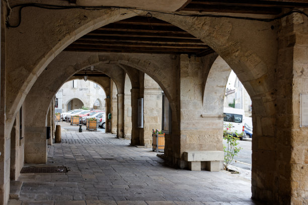 夏天法国城市巴扎斯的详细照片图片下载