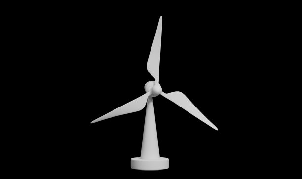 3D风电场图像背景黑色背景图片下载