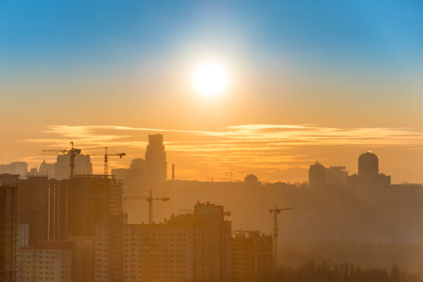 城市里的夕阳图片下载
