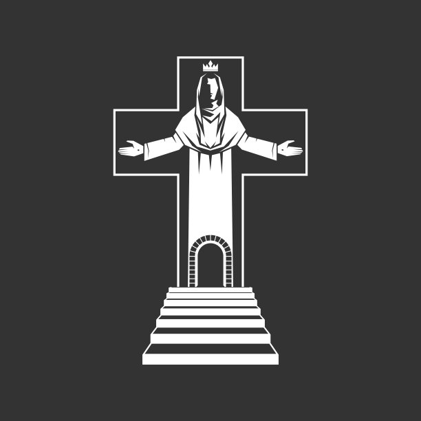 基督教的插图。耶稣基督邀请你进入他的国度。图片下载