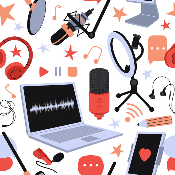 数字无缝图案笔记本电脑，平板电脑和图片下载