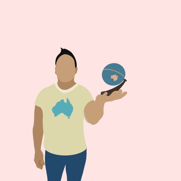 一个拥有地球仪的亚洲奥地利男人图片下载