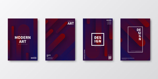 宣传册模板排版，红色封面设计，商业年报，宣传单，杂志图片下载