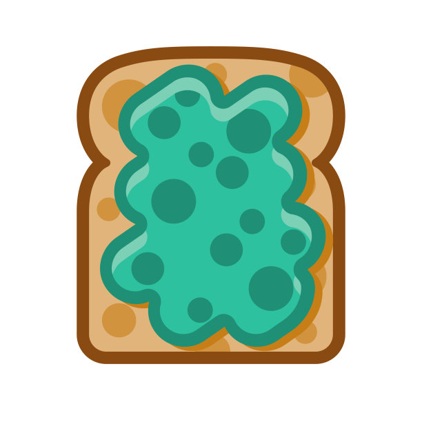 吐司与鳄梨图标的透明背景图片下载