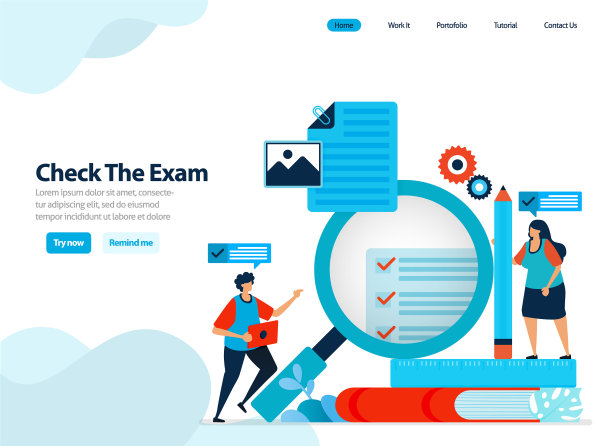 考试和调查的网站设计图片下载
