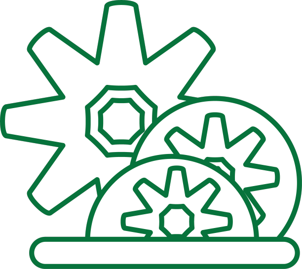 齿轮，小齿轮，机器孤立的图标图片下载