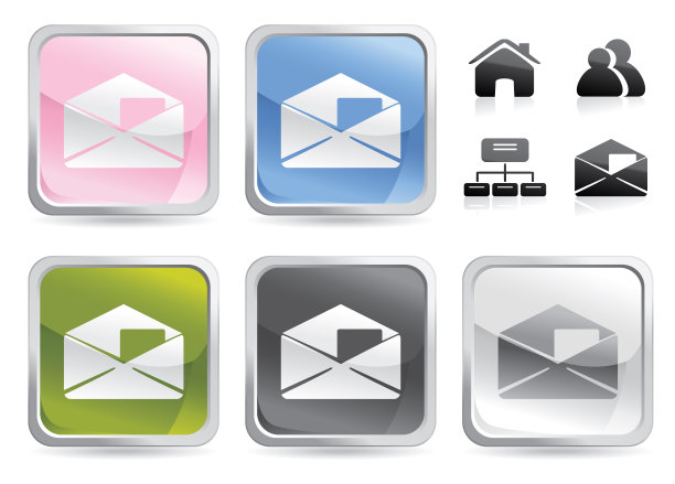 主页，用户，站点地图和信封图标图片下载