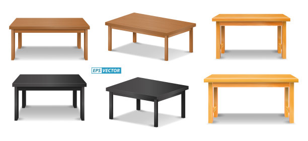 一套现实的棕色木制桌面图片下载