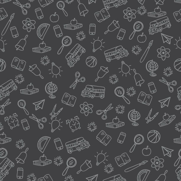 返校无缝图案图片下载