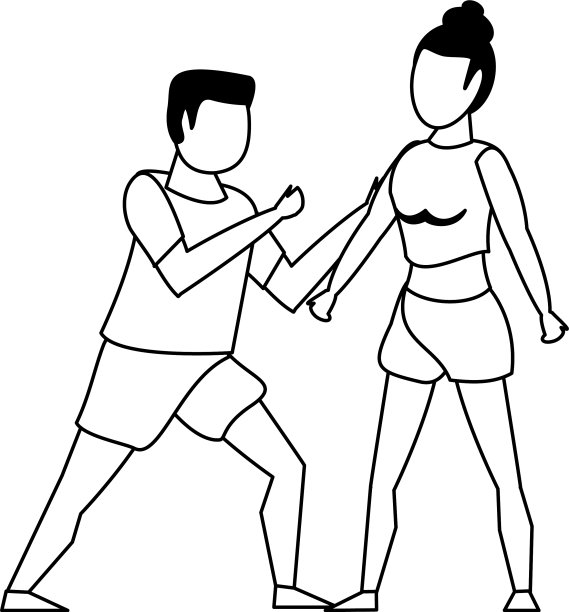 健身运动运动生活方式卡通黑色图片下载