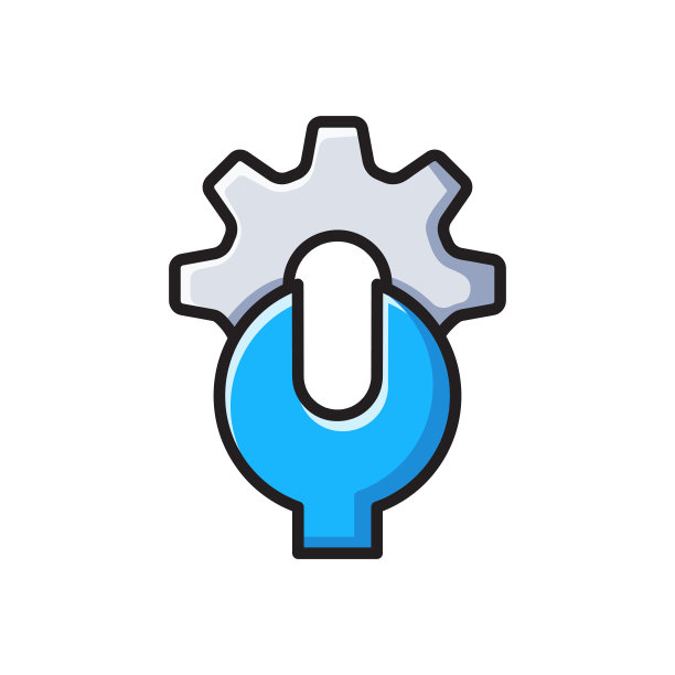 白色背景上的服务工具图标图片下载