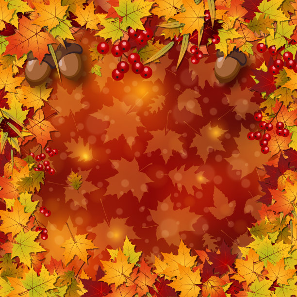 秋天风格优雅的矢量背景图片下载