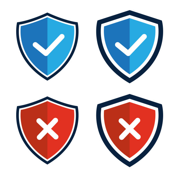 确认和拒绝图标集。矢量股票插图。图片下载