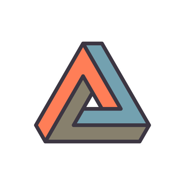 彭罗斯三角形不可能几何图片下载