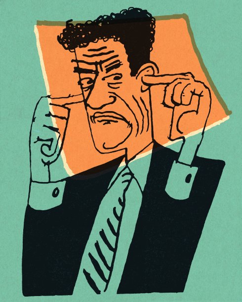 商人塞耳朵图片下载