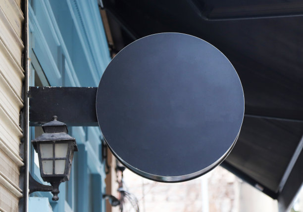 空白街道商店模板标牌圆环模型图片下载