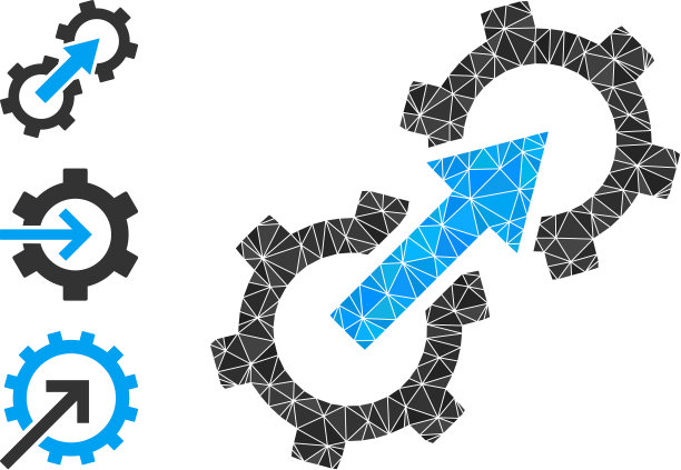 多边形齿轮整合图标与其他图片下载