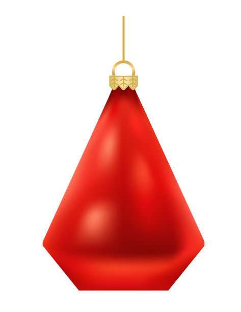 闪亮的红色圣诞球图片下载