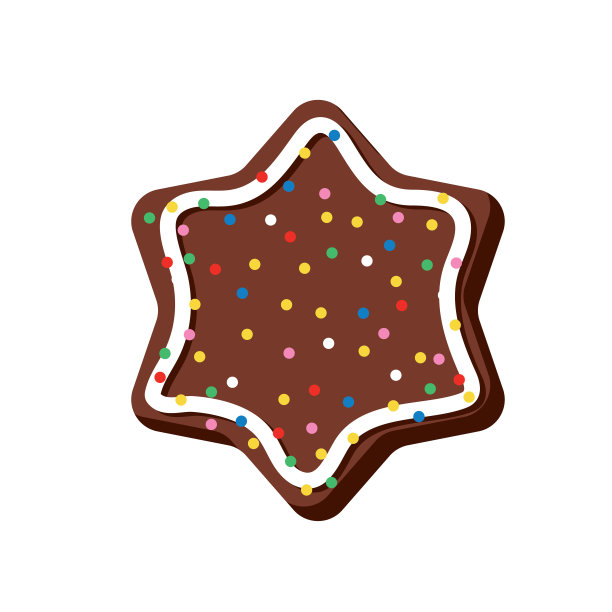 自制装饰巧克力星形饼干图片下载