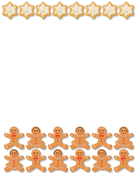 节日烘焙饼干边框图片下载