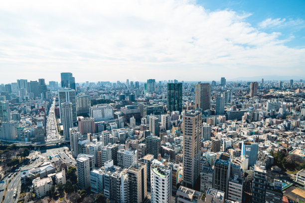 东京市区的航空照片图片下载
