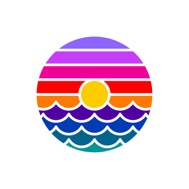 日落的标志图片下载