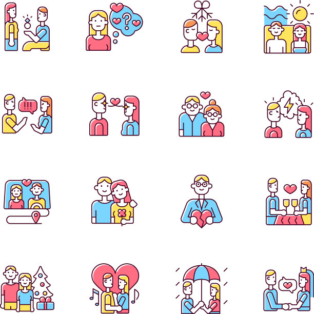 浪漫RGB颜色图标集图片下载