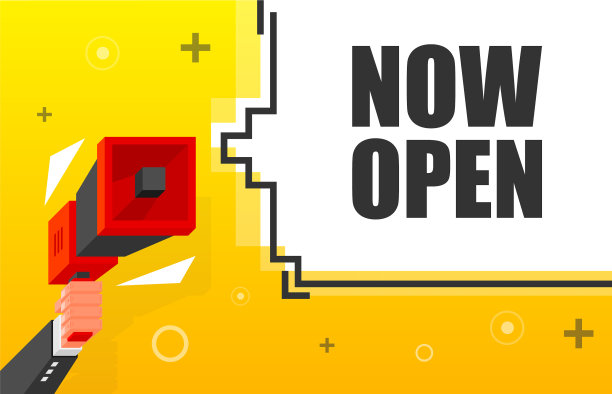 现在打开横幅模板营销传单与图片下载