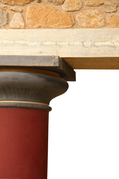 克诺索斯宫考古遗址希腊克里特岛孤立的白色透明背景图片下载