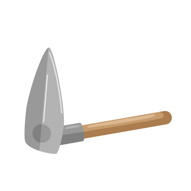 园艺仪器手锄在白色背景上孤立。平底木柄金属锄头。园艺工具设计。图片下载