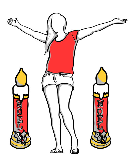 圣诞装饰和欢声笑语图片下载