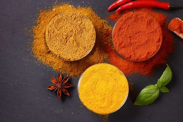 香草和香料搭配罗勒叶图片下载