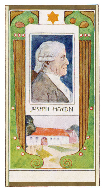 约瑟夫·海顿作曲家肖像新艺术插画图片下载