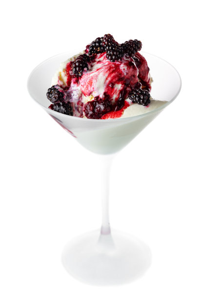 新鲜的浆果和冰淇淋图片下载