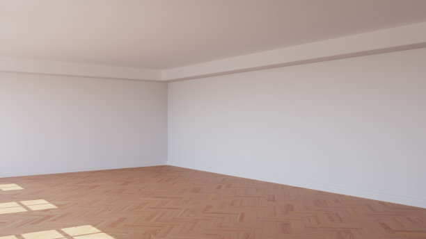 有白色墙壁、白色天花板和飞檐的阳光房间一角图片下载