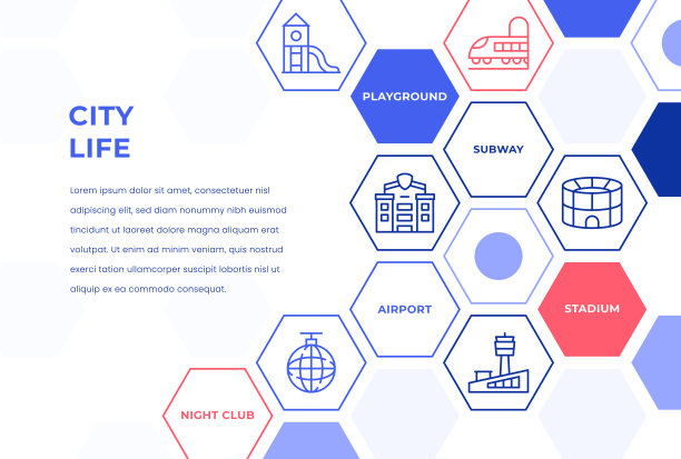 城市生活网横幅概念图片下载
