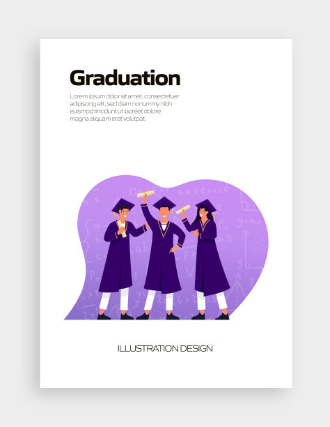 登陆页模板、网站横幅、广告及营销材料、在线广告、商业演示等毕业相关矢量插图。图片下载