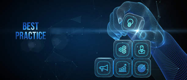 商业、技术、互联网和网络概念。最佳实践成功的商业理念。三维演示图片下载