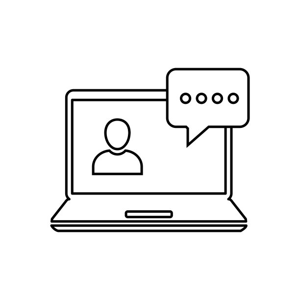 网络研讨会在线课程大纲图标。在线会议教育。虚拟学习课程。老师在课堂上讲话。可编辑的描边矢量插图设计在白色背景EPS10图片下载