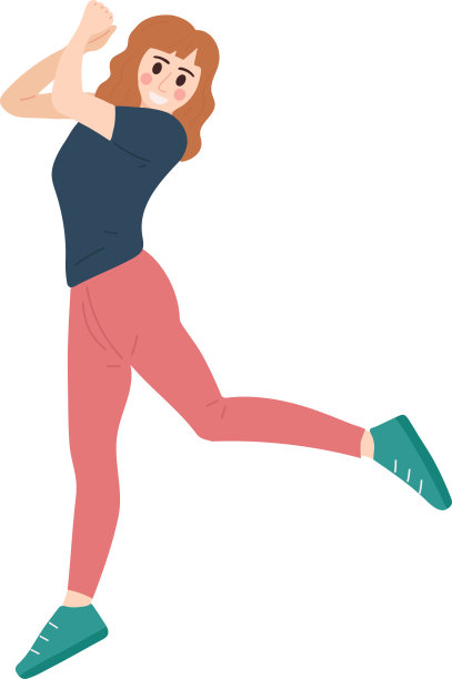 快乐的人女人庆祝和跳党人物插图图形卡通艺术卡图片下载