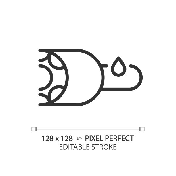 可定制的隔音解决方案黑色薄线性图标图片下载