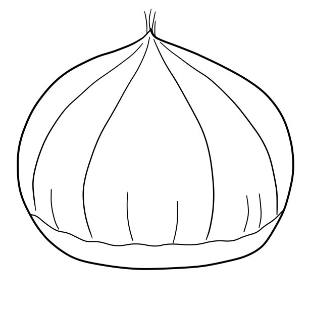 栗子简单线条绘制插画素材图片下载