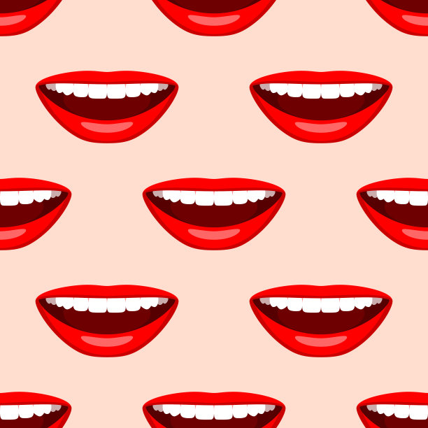 唇纹无缝，唇色红唇，嘴角微笑图片下载