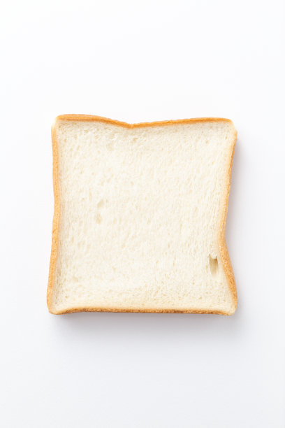 白色背景上的面包(俯视图)图片下载