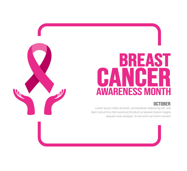 十月是乳腺癌宣传月社交媒体发布横幅设计模板集。背景，横幅，标语牌，卡片和海报设计模板。图片下载