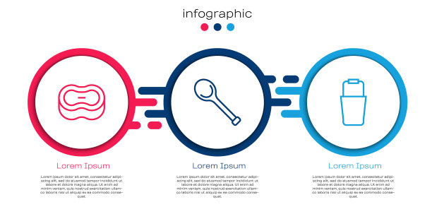 设置肥皂条，桑拿勺和桶。业务信息图表模板。向量图片下载