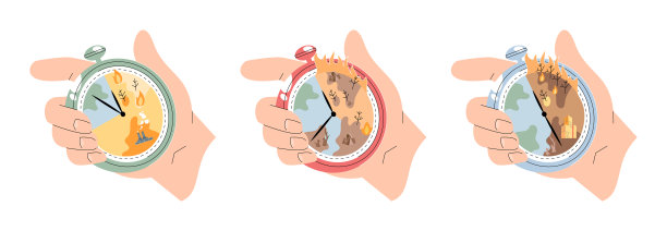 气候变化概念。全球变暖的比喻。气温上升，动物灭绝。环境一天图片下载